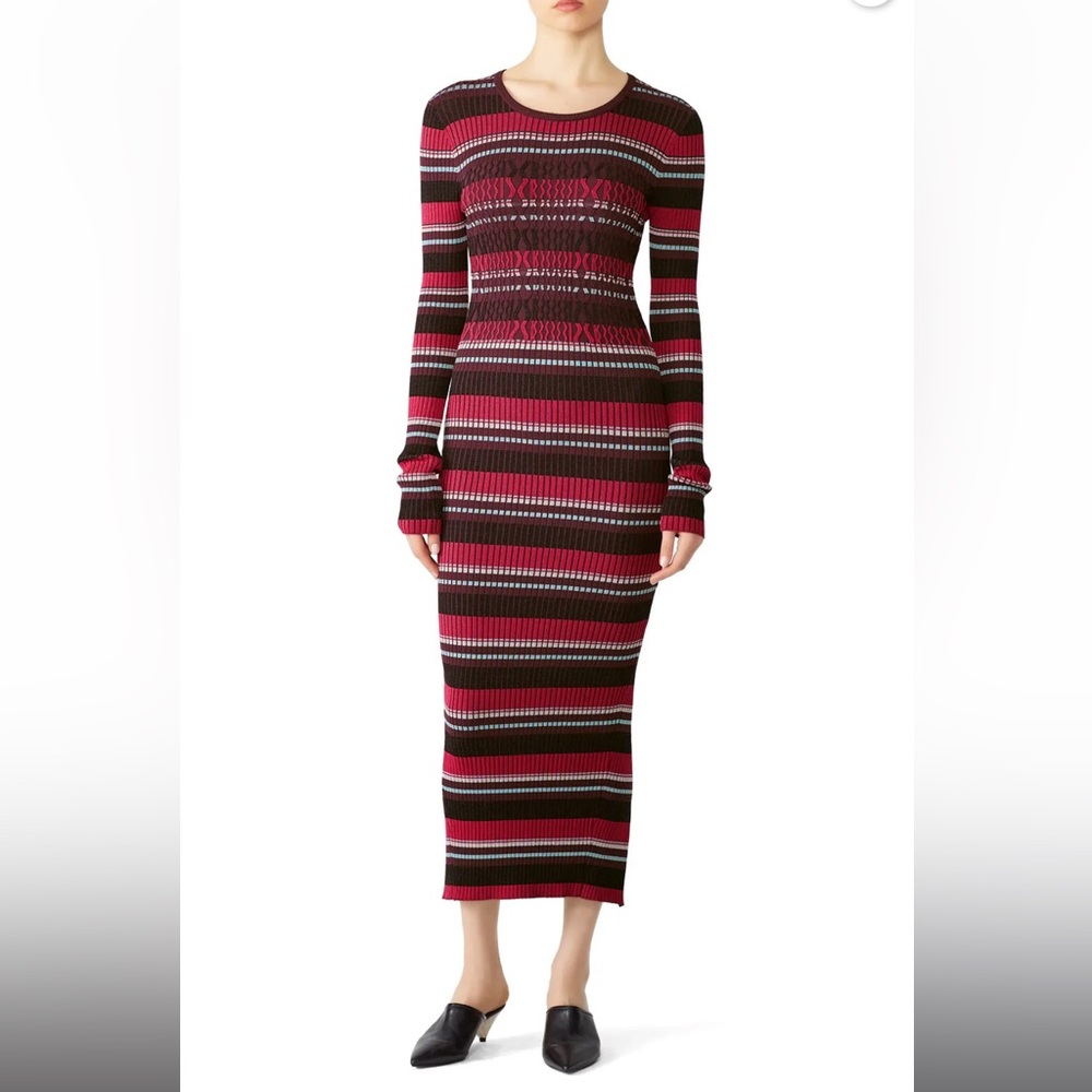 Opening Ceremony Rib Stripe Knit Dress, Rtr
